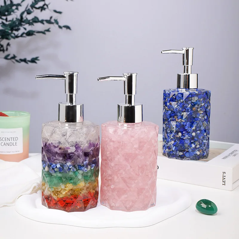Natural crystal gravel cosmetics sub-bottling press type, countertop crystal ornament
Natural crystal gravel cosmetics sub-bottling press type, countertop crystal ornament