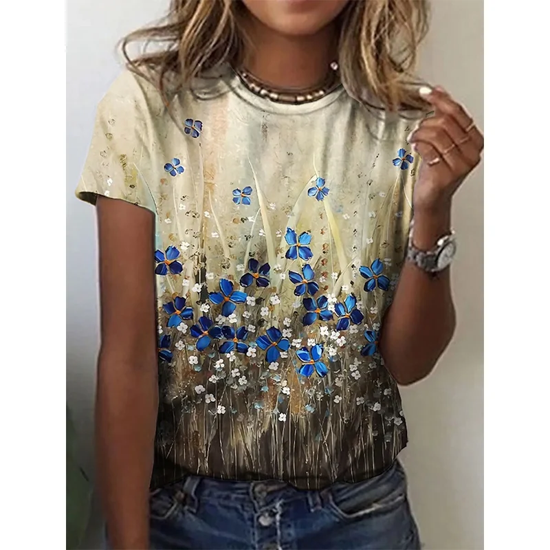 3D Printed Flower Leaf Bird T Shirt For Women Colorful Graphic Short Sleeves Summer Street Round Neck Tees Tops Loose T-Shirts
3D Printed Flower Leaf Bird T Shirt For Women Colorful Graphic Short Sleeves Summer Street Round Neck Tees Tops Loose T-Shirts