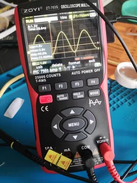 Portable ZOYI ZT-703S High Precision 3-in-1 Multimeter Dual Channel 50MHz Oscilloscope Signal Generator
Portable ZOYI ZT-703S High Precision 3-in-1 Multimeter Dual Channel 50MHz Oscilloscope Signal Generator