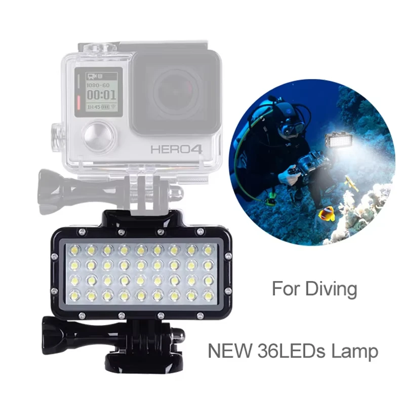 36LED Lamp Underwater 45M Diving Waterproof Flash Light For GoPro Hero Xiaomi Yi SJCAM Insta360 DJI Camera Accessories
36LED Lamp Underwater 45M Diving Waterproof Flash Light For GoPro Hero Xiaomi Yi SJCAM Insta360 DJI Camera Accessories