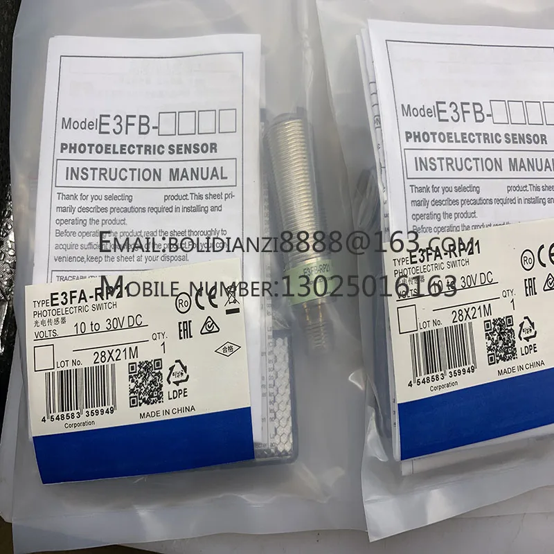The brand-new original sensor E3FA-RP21 E3FA-RP12 E3FA-RP11 E3FA-RN12 One year warranty in stock
The brand-new original sensor E3FA-RP21 E3FA-RP12 E3FA-RP11 E3FA-RN12 One year warranty in stock