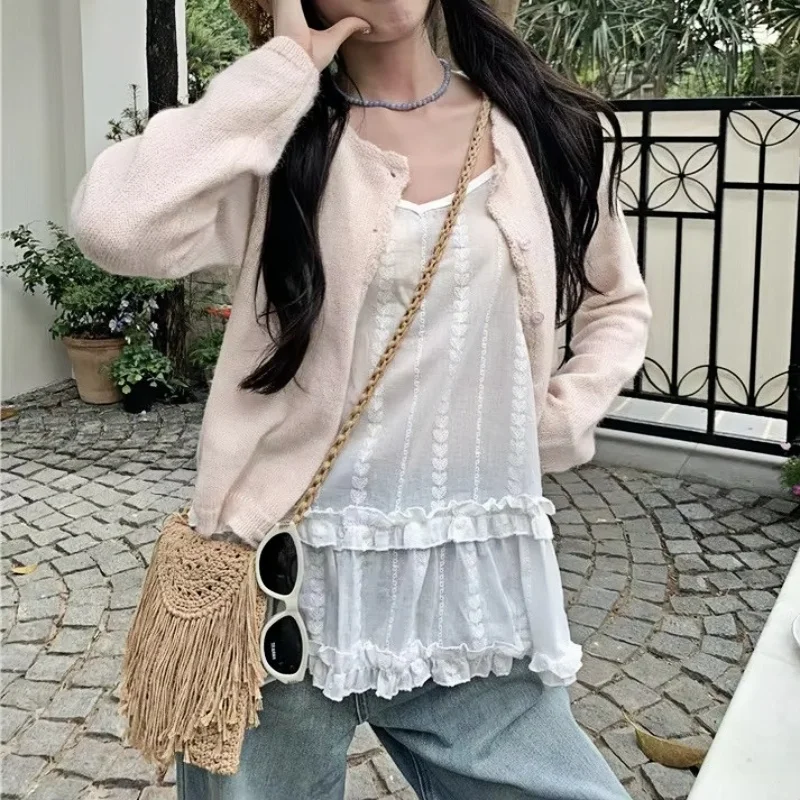 New Solid Color Long Sleeve Knitted Cardigan Women Clothing Slim Fit O-neck Tops Spring Korean Fashion Knitter Cardigan Knitwear
New Solid Color Long Sleeve Knitted Cardigan Women Clothing Slim Fit O-neck Tops Spring Korean Fashion Knitter Cardigan Knitwear