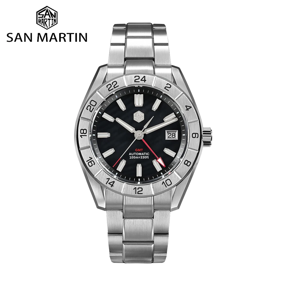 San Martin 42mm Luxury Stainless Steel Chinese Men Watch NH34 GMT Automatic Mechanical Watches MOP Dial Waterproof 10Bar SN0130
San Martin 42mm Luxury Stainless Steel Chinese Men Watch NH34 GMT Automatic Mechanical Watches MOP Dial Waterproof 10Bar SN0130