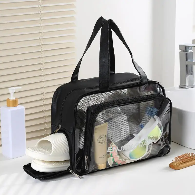 PU Handheld Portable Cosmetic Bag Wet And Dry Separation Fitness Wash Bag Waterproof Travel Bag Swimming Storage Bag
PU Handheld Portable Cosmetic Bag Wet And Dry Separation Fitness Wash Bag Waterproof Travel Bag Swimming Storage Bag