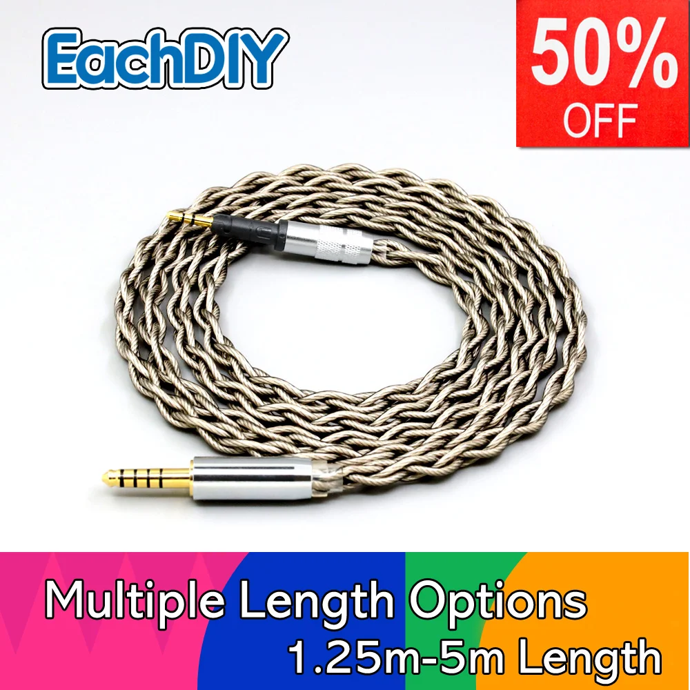 99% Pure Silver + Graphene Silver Plated Shield Earphone Cable For Sennheiser HD6 HD7 HD8 MIX DJ HD595 4 core 1.8mm LN007958
99% Pure Silver + Graphene Silver Plated Shield Earphone Cable For Sennheiser HD6 HD7 HD8 MIX DJ HD595 4 core 1.8mm LN007958