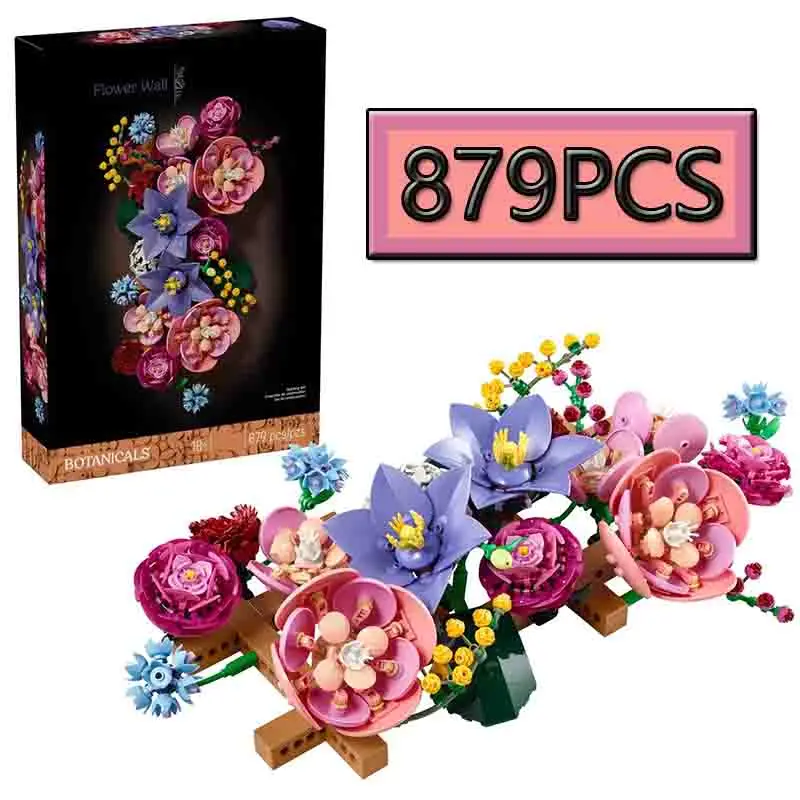 MOC 879PCS Flower Wall Bouquet DIY Building Block Model Creative Plant Series Girl Toy for Valentine's Day Gift
MOC 879PCS Flower Wall Bouquet DIY Building Block Model Creative Plant Series Girl Toy for Valentine's Day Gift