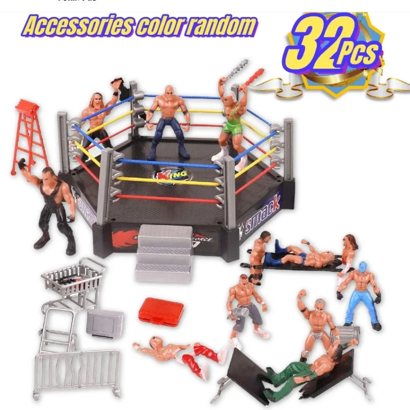 Wrestling Ring Playset with Figures Arena Model for Kids Battle Scene Decoration Action Figure Accessories Collectible Toy Gift
Wrestling Ring Playset with Figures Arena Model for Kids Battle Scene Decoration Action Figure Accessories Collectible Toy Gift