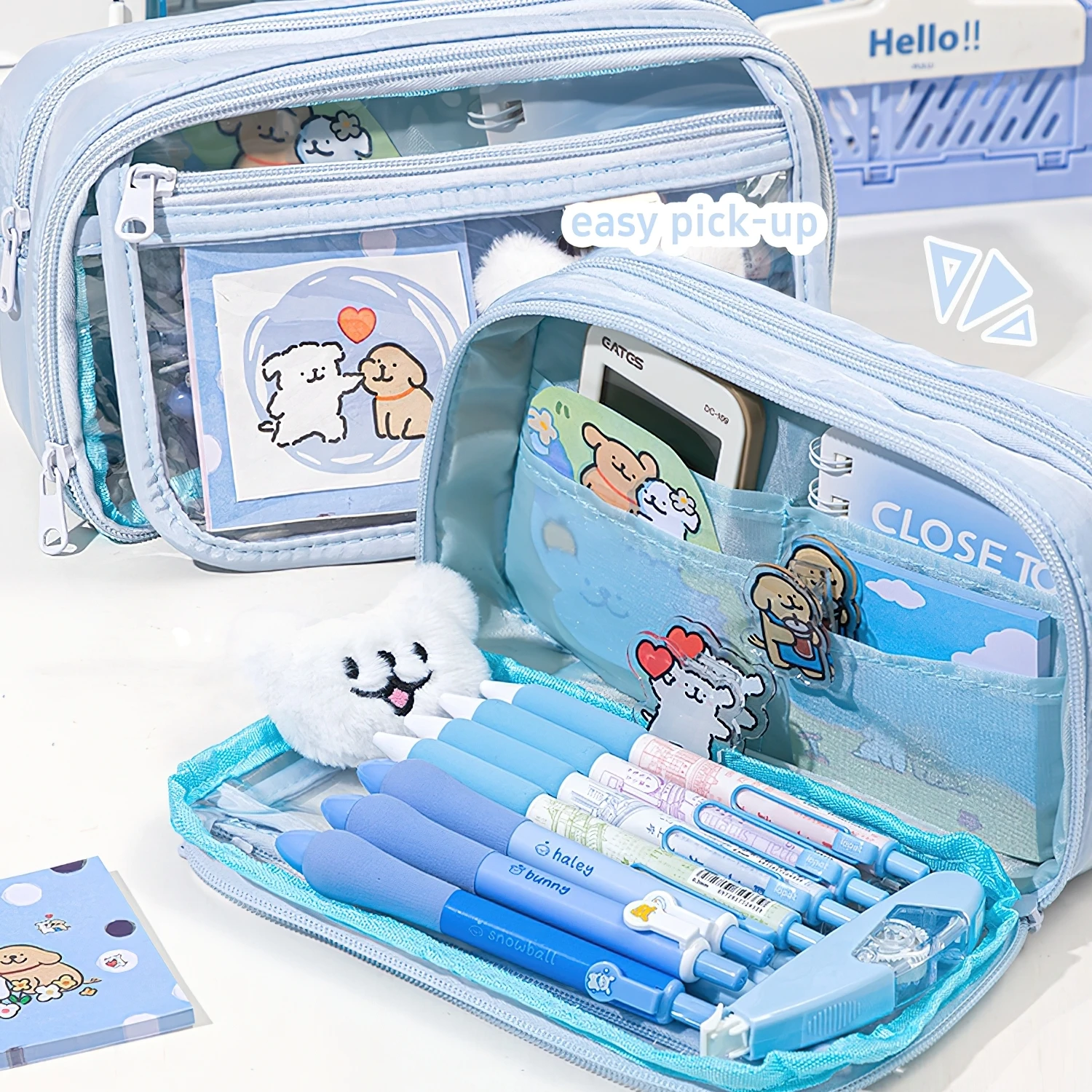 Transparent Front Pocket Pencil Bag Pen Case Large Capacity 8 Layer Storage Pouch for Stationery School A7677
Transparent Front Pocket Pencil Bag Pen Case Large Capacity 8 Layer Storage Pouch for Stationery School A7677