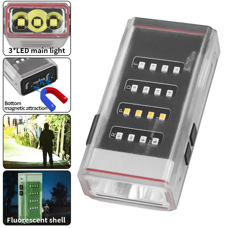 4-in-1 Rechargeable LED Flashlight Multifunctional Camping Light with White Warm Red Light Modes Waterproof Portable for Outdoor
4-in-1 Rechargeable LED Flashlight Multifunctional Camping Light with White Warm Red Light Modes Waterproof Portable for Outdoor