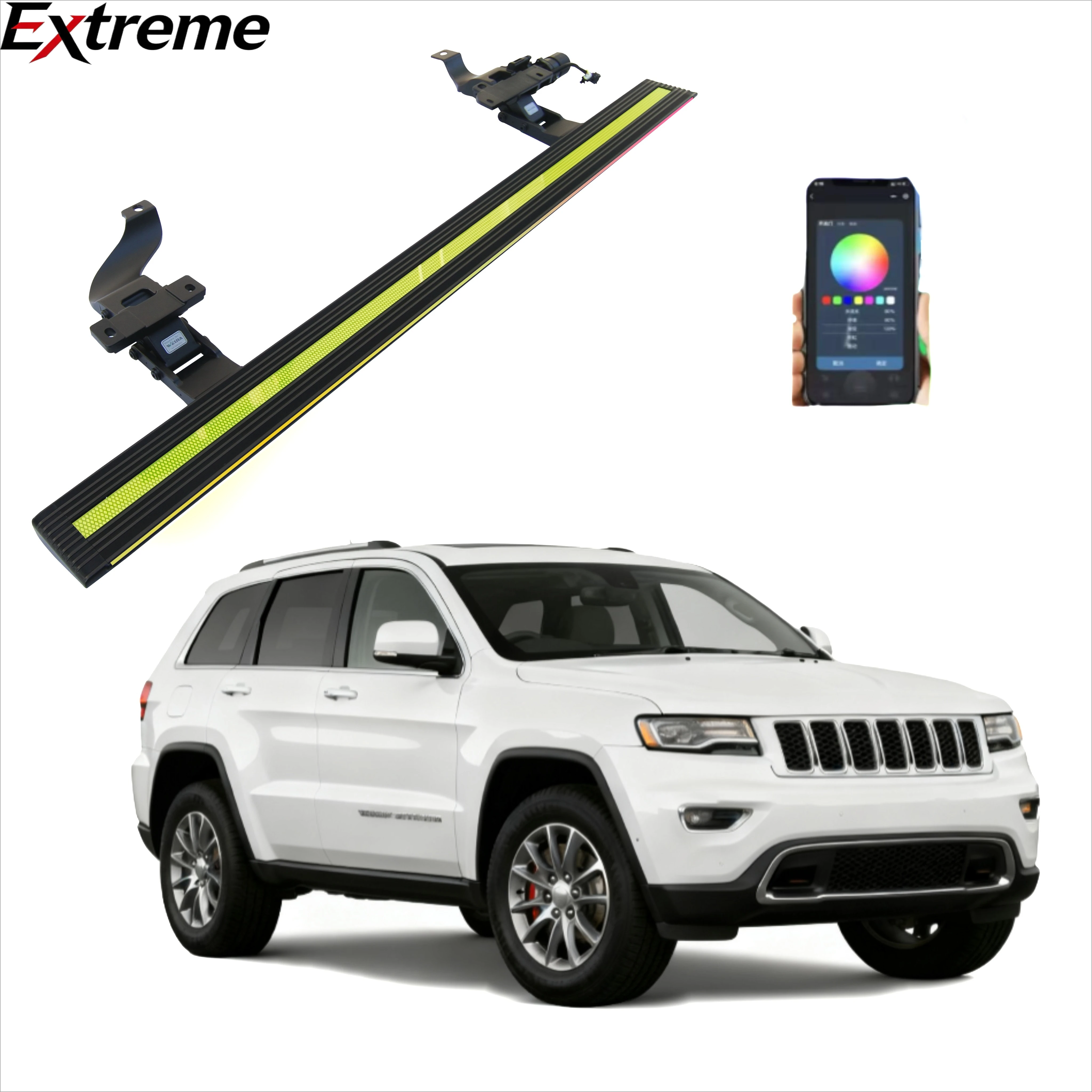 EXTREME Manufacturing Factory Aluminum Alloy Electric Side Steps for Jeep Grand Cherokee 12-25 Electric Running Board OEM/ODM
EXTREME Manufacturing Factory Aluminum Alloy Electric Side Steps for Jeep Grand Cherokee 12-25 Electric Running Board OEM/ODM