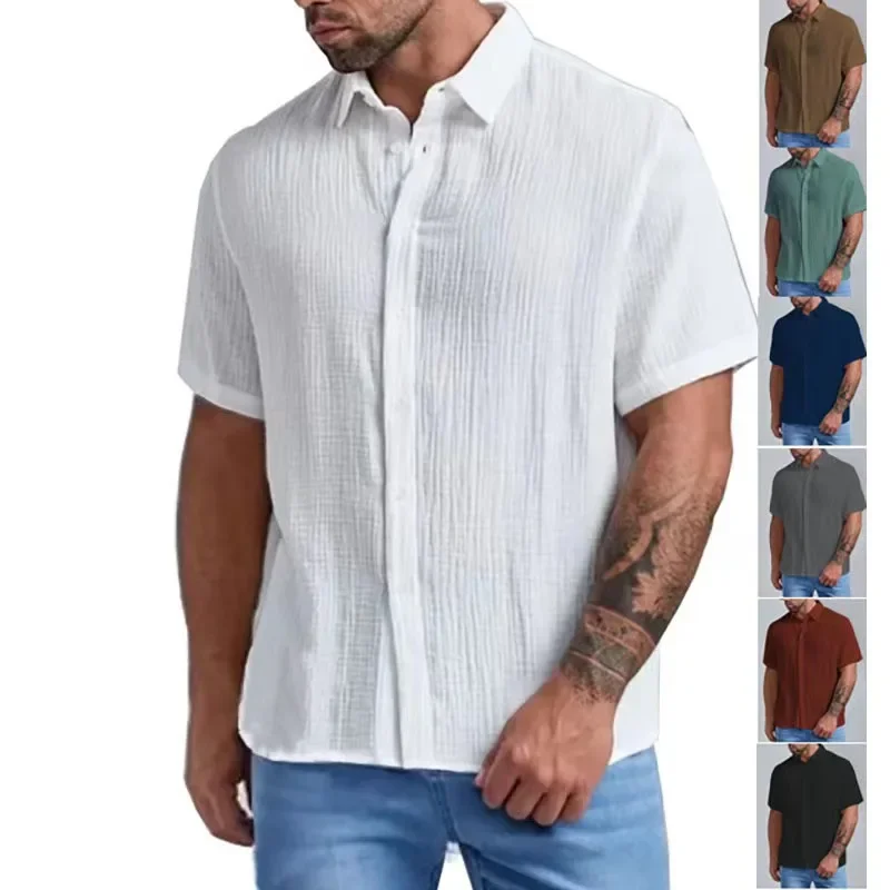 Men's Shirts Fashion Wrinkle Slim Fit Style Long Sleeve Male Shirt Solid Color Tops
Men's Shirts Fashion Wrinkle Slim Fit Style Long Sleeve Male Shirt Solid Color Tops