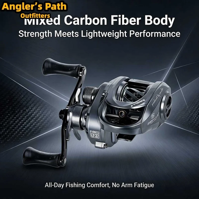 Samolla 2026 New Baitcasting Lure Fishing Reel Ultralight Carbon Fiber Body Long Casting Anti Backlash 5th Generation Drag Alarm
Samolla 2026 New Baitcasting Lure Fishing Reel Ultralight Carbon Fiber Body Long Casting Anti Backlash 5th Generation Drag Alarm