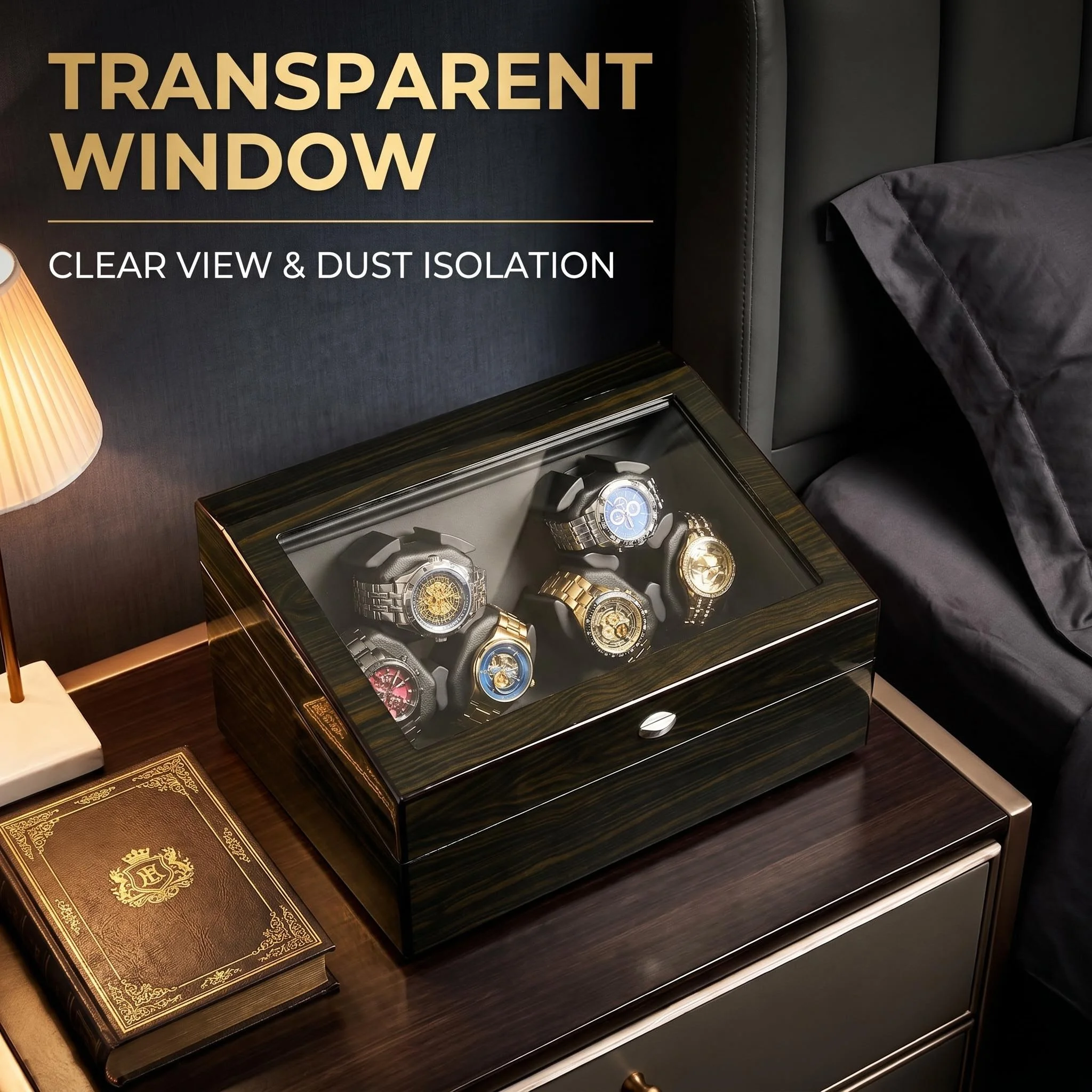 Premium 6+6 Slots Wooden Automatic Watch Winder | Ultra Quiet Brushless Motor | Independent TPD Adjustable
Premium 6+6 Slots Wooden Automatic Watch Winder | Ultra Quiet Brushless Motor | Independent TPD Adjustable