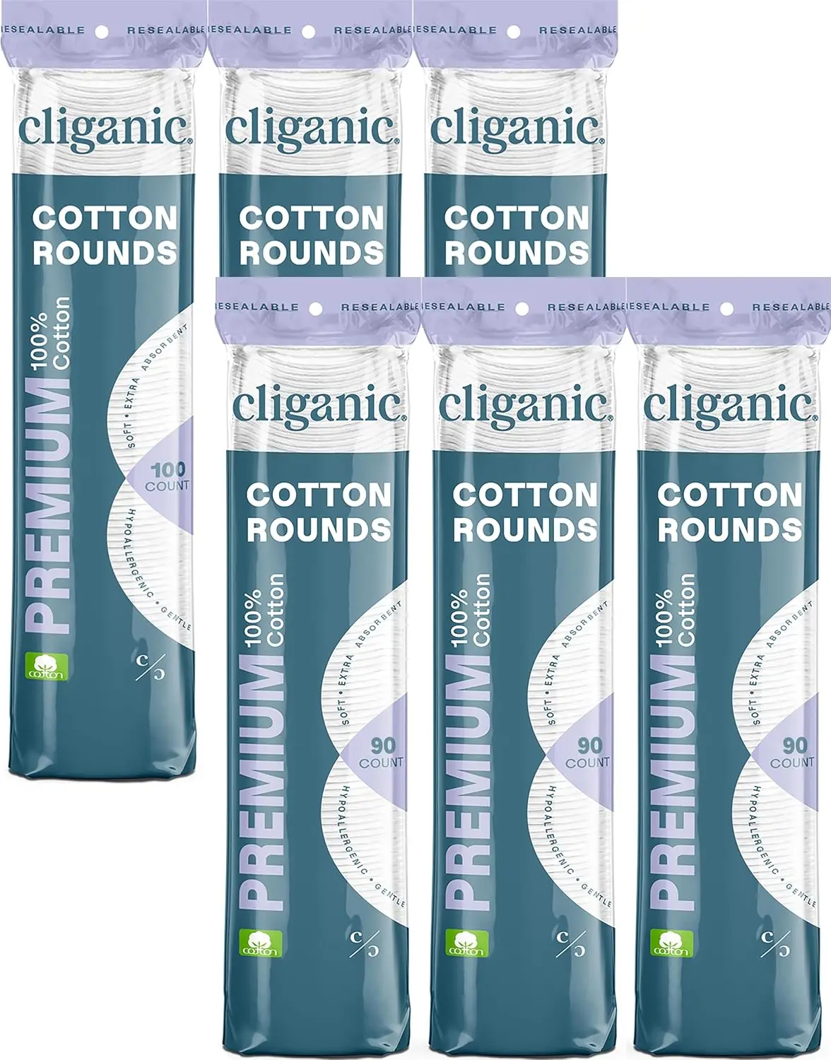 540 Organic Cotton Makeup Remover Pads Bulk Six Pack
540 Organic Cotton Makeup Remover Pads Bulk Six Pack