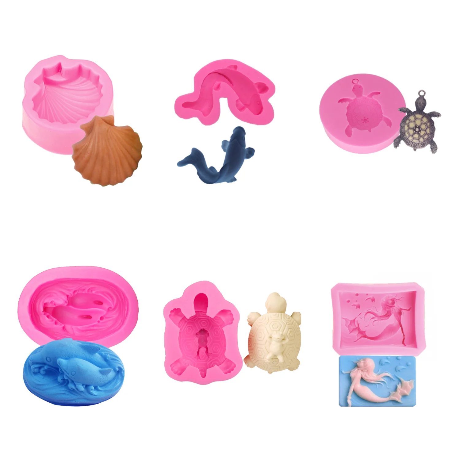 Fish Turtle Cake Baking Silicone Mold for Gummy Chocolate Sugar Craft Polymer Clay Soap Candle Supplies
Fish Turtle Cake Baking Silicone Mold for Gummy Chocolate Sugar Craft Polymer Clay Soap Candle Supplies