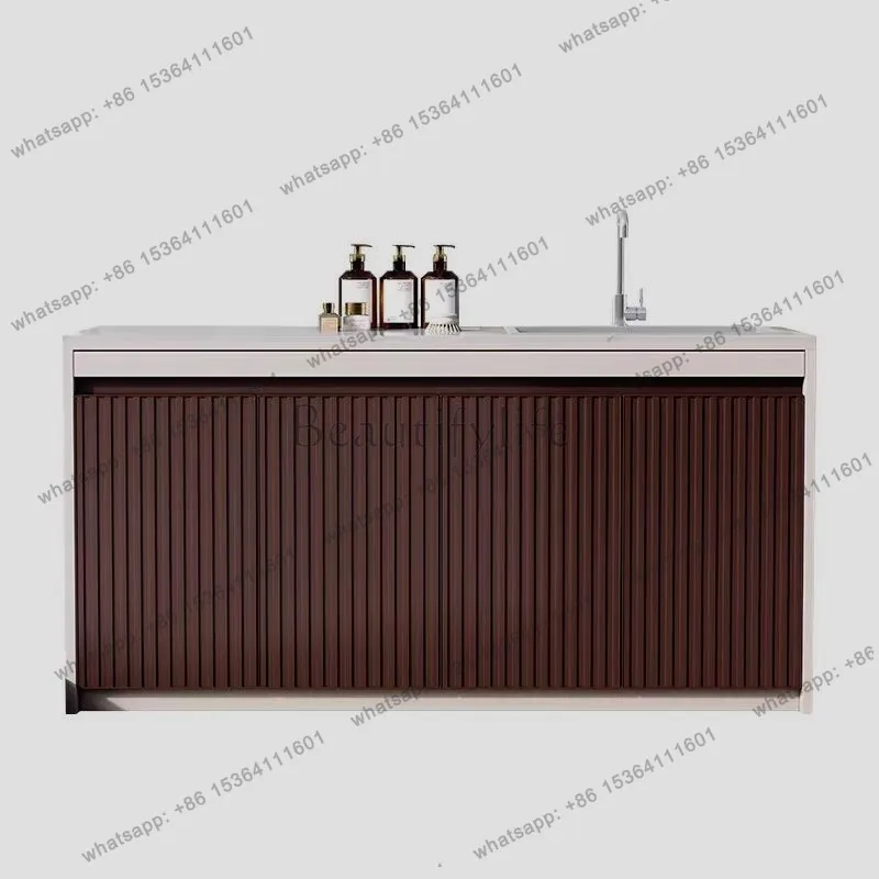 Outdoor all-aluminum alloy rock slab wash basin table integrated storage cabinet
Outdoor all-aluminum alloy rock slab wash basin table integrated storage cabinet