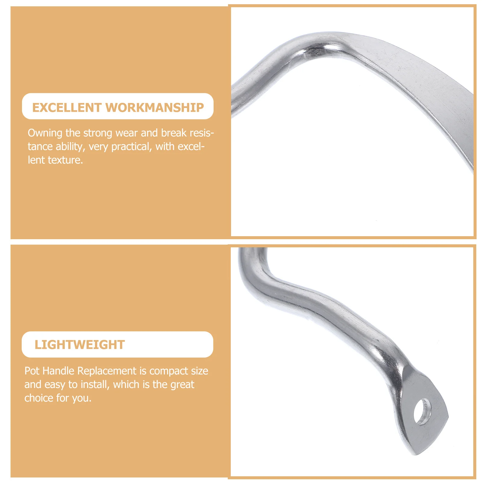 1Set Side Fixing Handle Replacement Heavy Duty Pot Side Handle for Pans Wok Serving Tray Heat Resistant Easy to Install
1Set Side Fixing Handle Replacement Heavy Duty Pot Side Handle for Pans Wok Serving Tray Heat Resistant Easy to Install