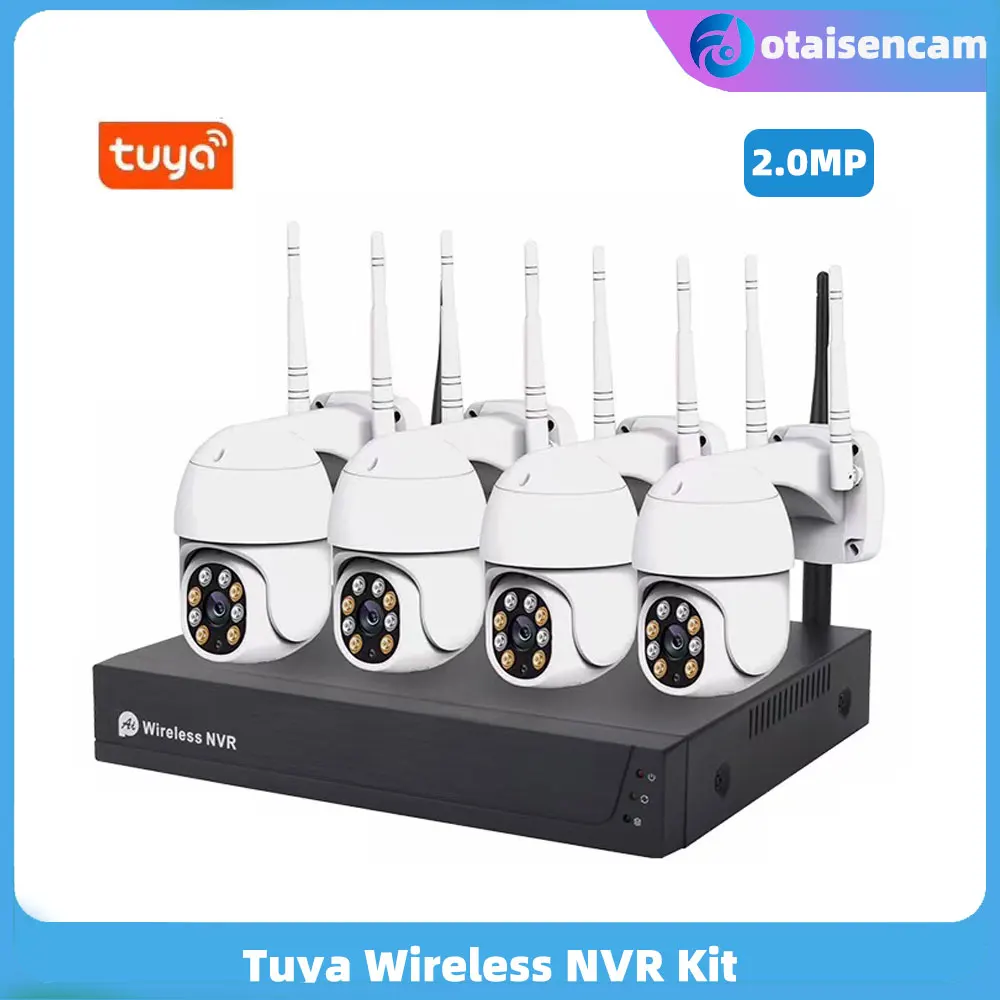 Tuya Wireless NVR Kit 8 Channel Network Video Recorder 4PCS 2mp PTZ Control Two-Way Audio Camera 8 Leds
Tuya Wireless NVR Kit 8 Channel Network Video Recorder 4PCS 2mp PTZ Control Two-Way Audio Camera 8 Leds