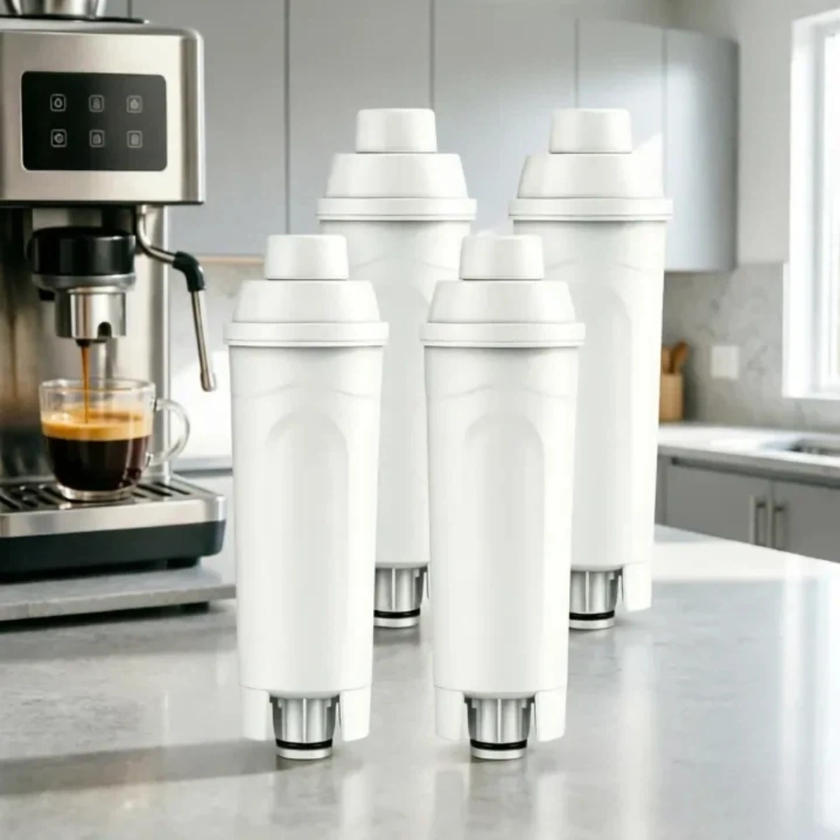 Coffee Replacement Water Filter 4 Pack Compatible with DLSC002 Filter Compatible with 5513292811, EC800, CFL-950, SER3017
Coffee Replacement Water Filter 4 Pack Compatible with DLSC002 Filter Compatible with 5513292811, EC800, CFL-950, SER3017