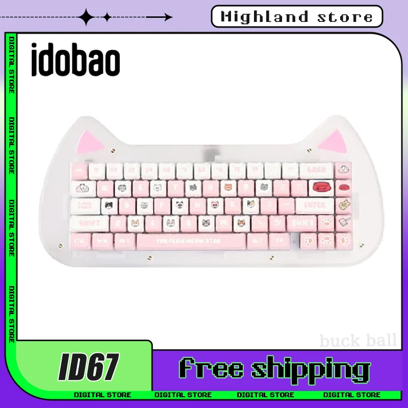 Механическая клавиатура Idobao ID67, беспроводная клавиатура с колпачками, 2 режима, USB, Bluetooth, RGB, Blacklit, PBT, Горячая замена, игровая клавиатура для ПК, подарок
Механическая клавиатура Idobao ID67, беспроводная клавиатура с колпачками, 2 режима, USB, Bluetooth, RGB, Blacklit, PBT, Горячая замена, игровая клавиатура для ПК, подарок