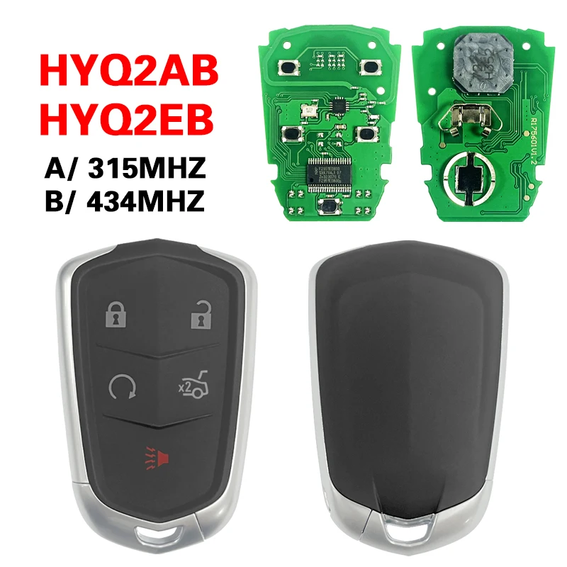 CN030005 Aftermarket 5 Buttons ID46 Chip 315/434MHz FCC HYQ2AB HYQ2EB Keyless Go For Cadillac CTS ATS XTS ATSL SRX 2014-2019
CN030005 Aftermarket 5 Buttons ID46 Chip 315/434MHz FCC HYQ2AB HYQ2EB Keyless Go For Cadillac CTS ATS XTS ATSL SRX 2014-2019