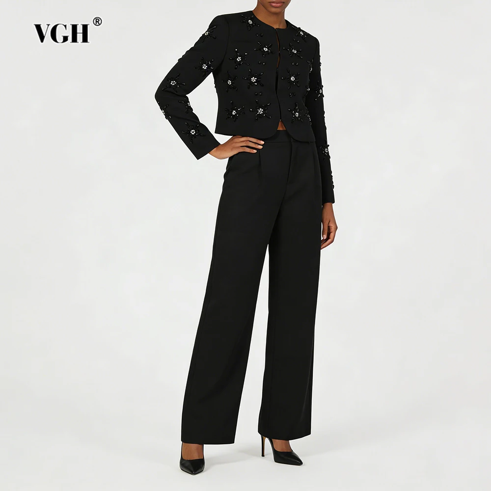 VGH Элегантные однотонные комплекты из двух предметов для женщин с круглым вырезом и длинными рукавами, топ с высокой талией, брюки, осенний шикарный комплект, женская мода
VGH Элегантные однотонные комплекты из двух предметов для женщин с круглым вырезом и длинными рукавами, топ с высокой талией, брюки, осенний шикарный комплект, женская мода