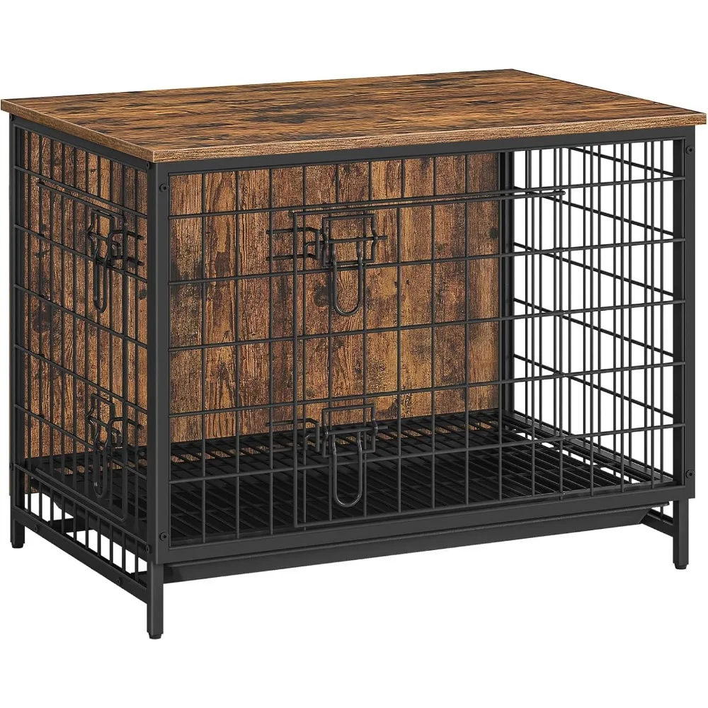 Wooden Dog Kennel with Removable Tray, Heavy-Duty Dog Cage for Small/Medium/Large Dogs, Indoor Dog House End Side Table, 31.5" L
Wooden Dog Kennel with Removable Tray, Heavy-Duty Dog Cage for Small/Medium/Large Dogs, Indoor Dog House End Side Table, 31.5" L