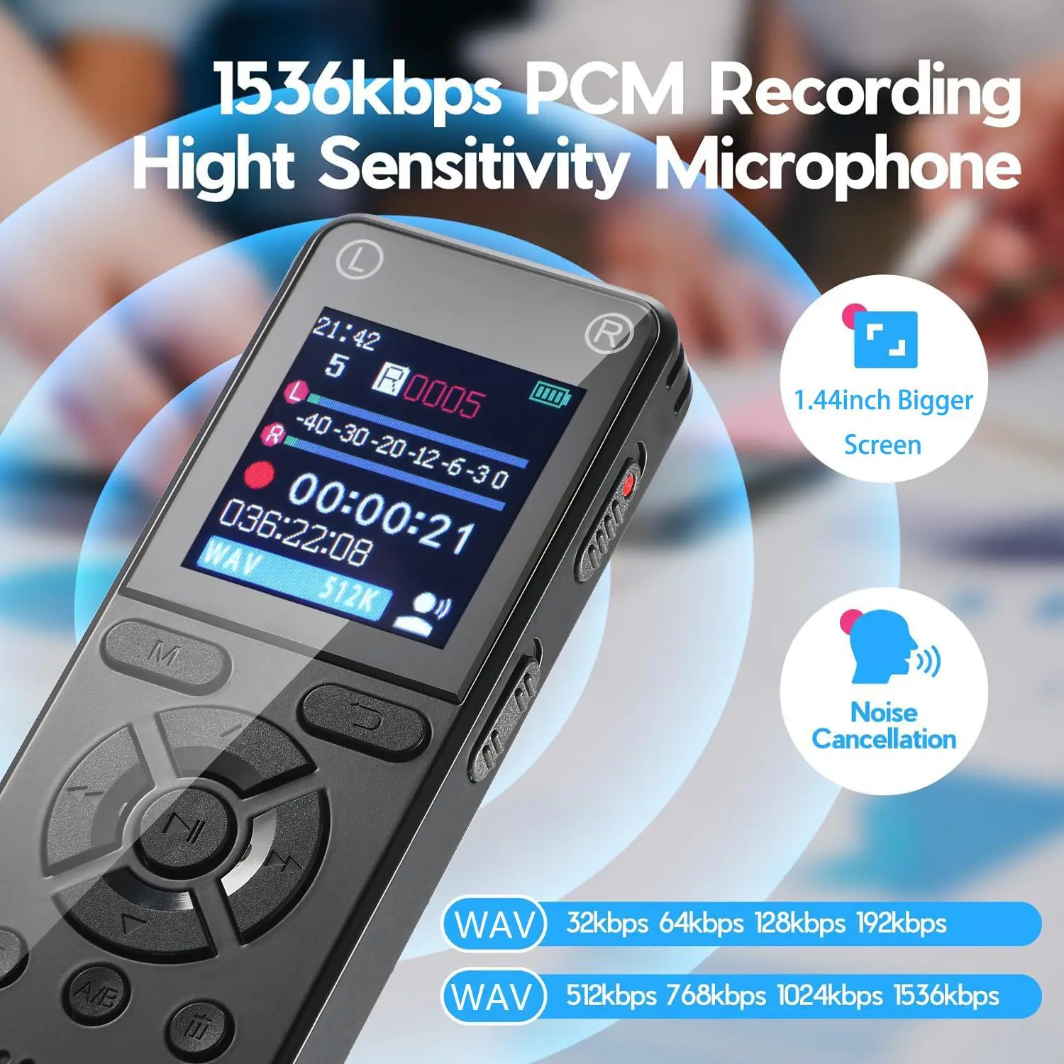 Portable intelligent recording pen with one click recording support TF card and built-in MP3 player multifunctional recorder
Portable intelligent recording pen with one click recording support TF card and built-in MP3 player multifunctional recorder