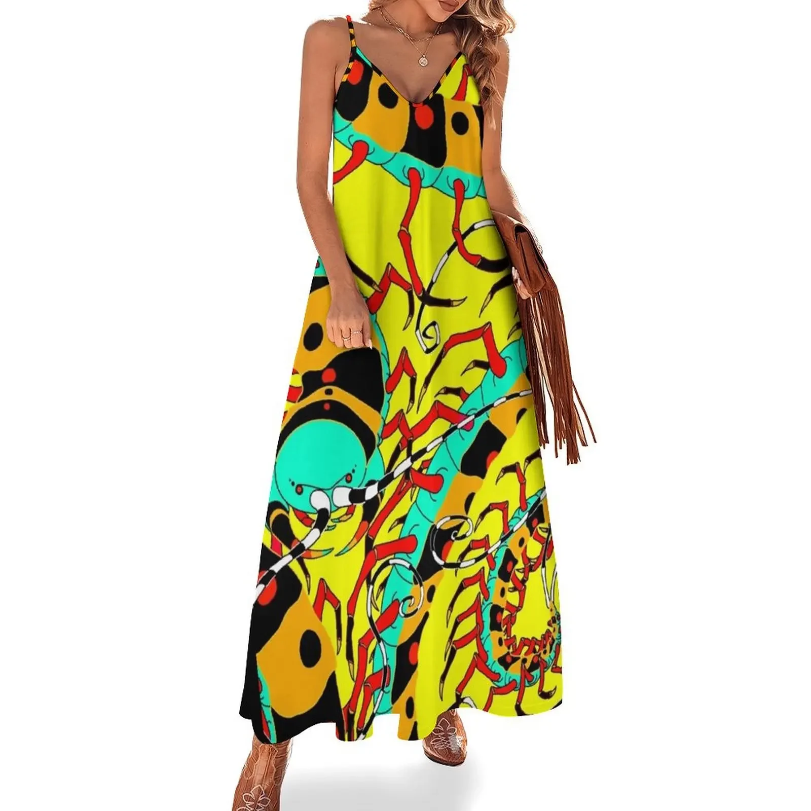 Centipede Gold Caution Tape Hazard Cone Sleeveless Dress dresses for womens 2025 evening dress ladies Dress
Centipede Gold Caution Tape Hazard Cone Sleeveless Dress dresses for womens 2025 evening dress ladies Dress