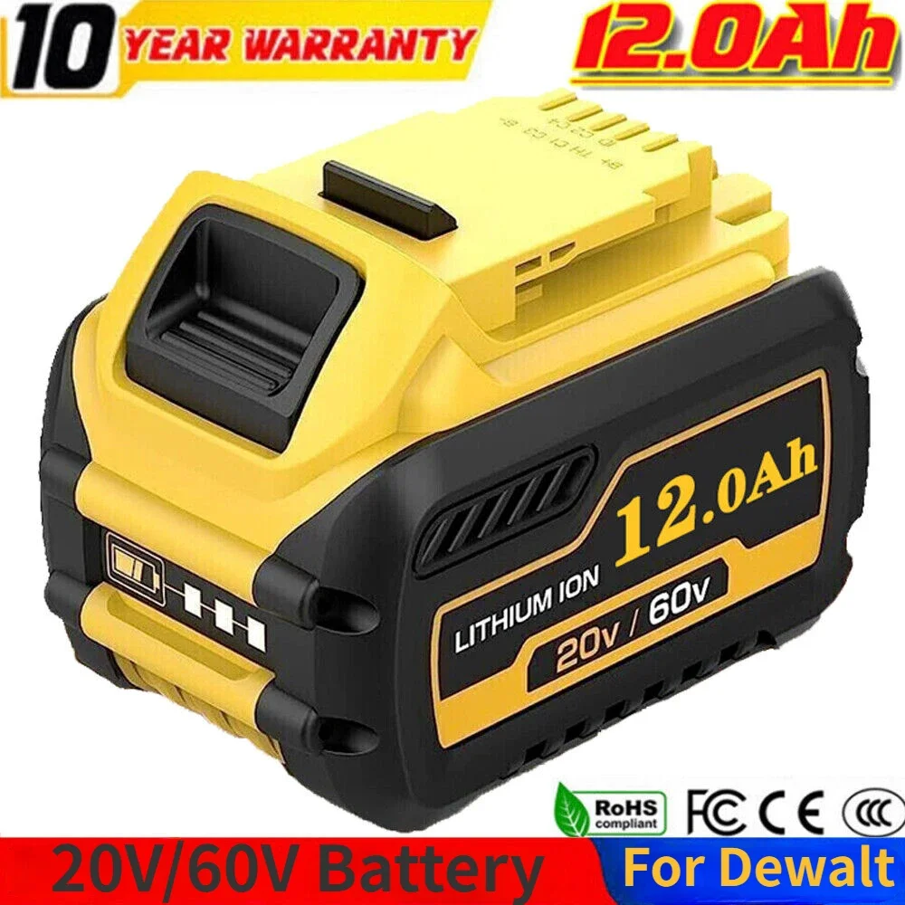 12000mAh Battery DCB200 MAX For Flexvolt For Dewalt DCB606 DCB205 DCB206 DCB209 DCB182 Power Tool Battery 18V 20V/60V Battery
12000mAh Battery DCB200 MAX For Flexvolt For Dewalt DCB606 DCB205 DCB206 DCB209 DCB182 Power Tool Battery 18V 20V/60V Battery