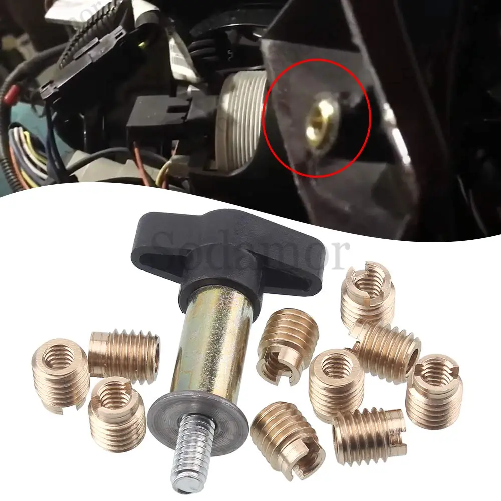 Motorcycle T-Handle Installation Tool Brass Thread Cutting Inserts For Harley Touring Electra Glide Classic (EFI) - FLHTC 07-13
Motorcycle T-Handle Installation Tool Brass Thread Cutting Inserts For Harley Touring Electra Glide Classic (EFI) - FLHTC 07-13
