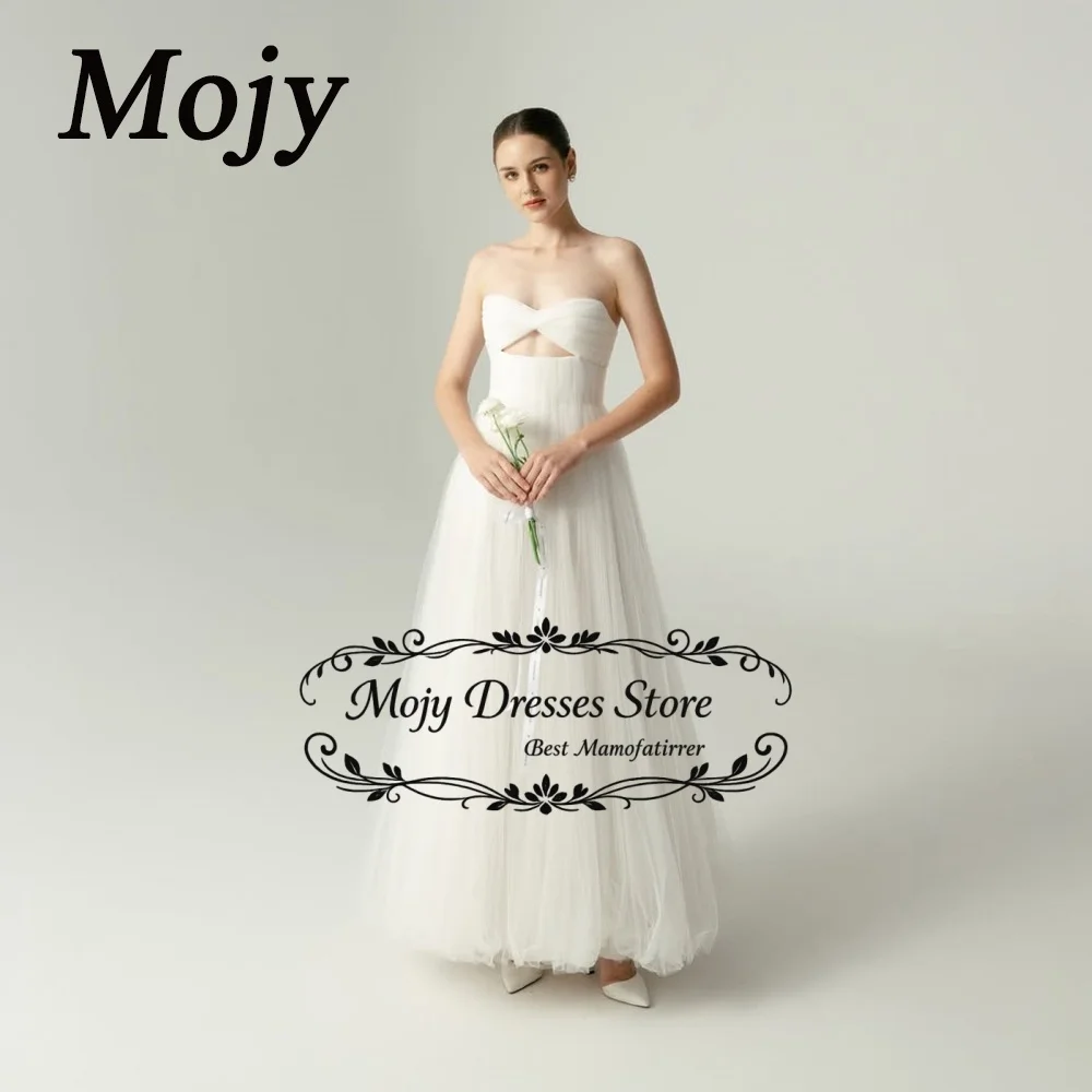 Mojy 2026 Simple Strapless A Line Wedding Dresses Korea Photo shoot Satin Top Tulle Skirt Bridal Gowns Corset Customized
Mojy 2026 Simple Strapless A Line Wedding Dresses Korea Photo shoot Satin Top Tulle Skirt Bridal Gowns Corset Customized