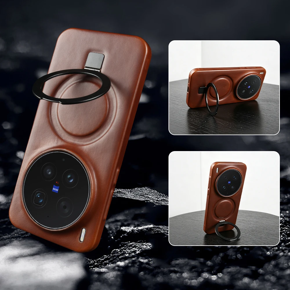For Magsafe Phone Case For Vivo X300 Pro Ultra X300S FE X200 Pro mini S30 X200S X100S Magnetic Bracket Ring Genuine Leather Case
For Magsafe Phone Case For Vivo X300 Pro Ultra X300S FE X200 Pro mini S30 X200S X100S Magnetic Bracket Ring Genuine Leather Case