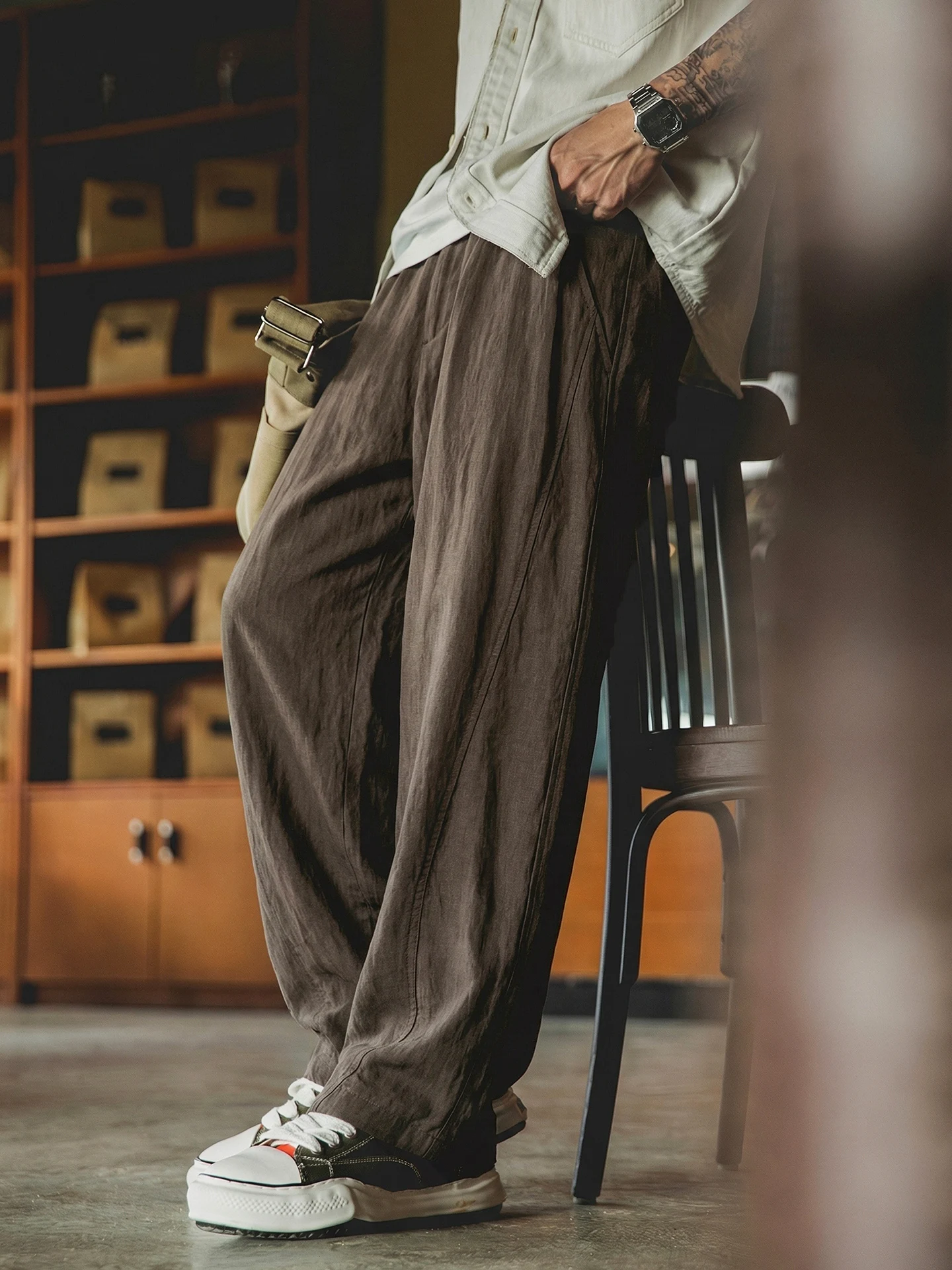 Linen Brown Straight Leg Casual Pants Men's Spring Summer Lightweight Loose Fit Breathable Drapey Long Trousers
Linen Brown Straight Leg Casual Pants Men's Spring Summer Lightweight Loose Fit Breathable Drapey Long Trousers