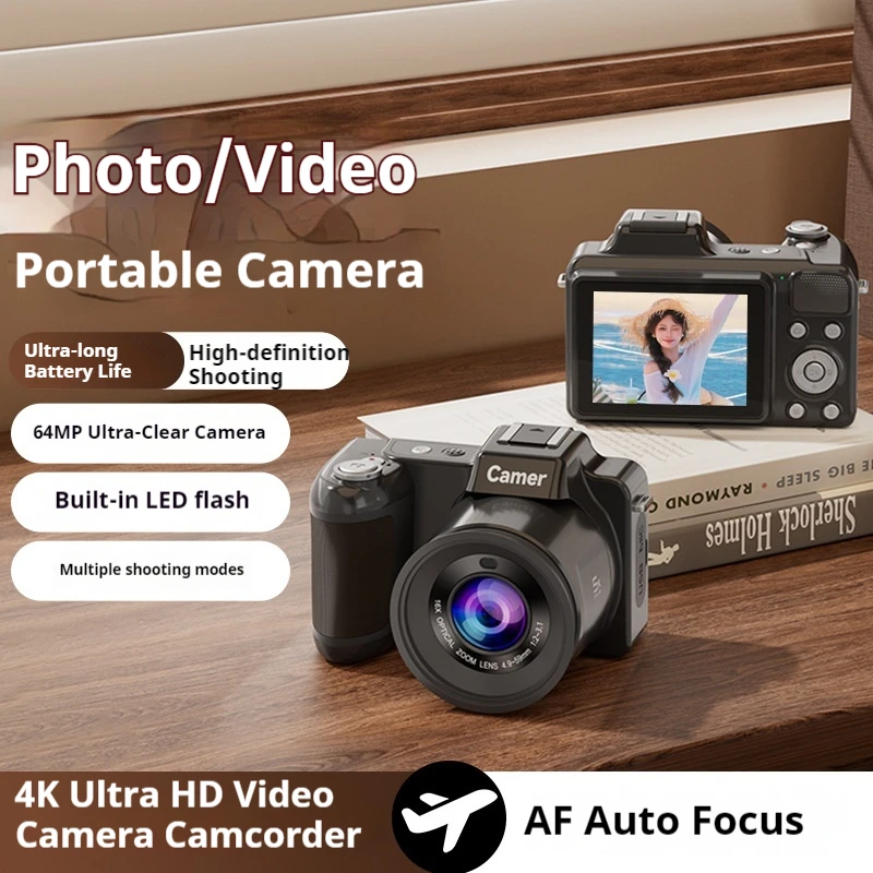 Camer 4K HD DSLR Digital Camera 64MP CCD With 16X Optical Zoom Lens AF Auto Focus Portable Video Recorder For Beginners
Camer 4K HD DSLR Digital Camera 64MP CCD With 16X Optical Zoom Lens AF Auto Focus Portable Video Recorder For Beginners