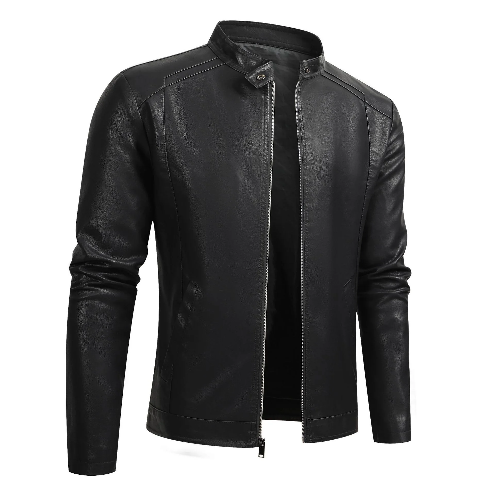Men's Biker Leather Jaet Autumn Winter Thiened Fce Lined Slim Fit Casual Versatile Large Size PU Leather Coat
Men's Biker Leather Jaet Autumn Winter Thiened Fce Lined Slim Fit Casual Versatile Large Size PU Leather Coat