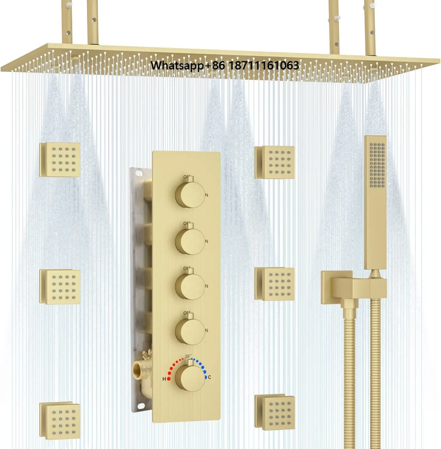 Modern Nickle Large Rainfall Mist Metered Shower Combo System Bathroom Faucet Sets Complete 3-Year Warranty
Modern Nickle Large Rainfall Mist Metered Shower Combo System Bathroom Faucet Sets Complete 3-Year Warranty