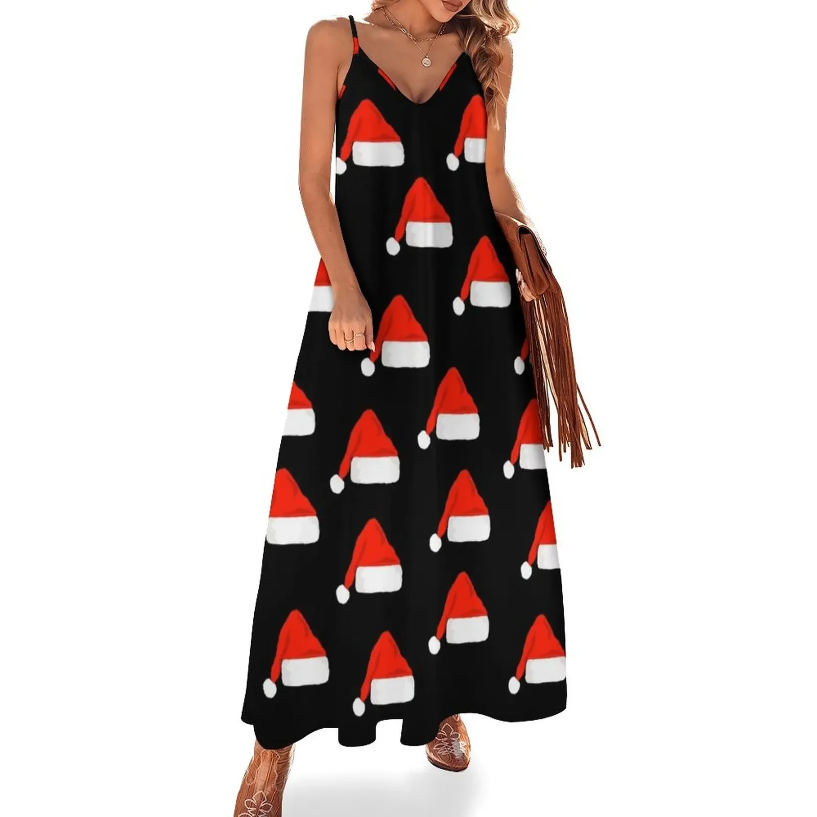 Santa Claus Christmas Red Hat Sleeveless Dress prom clothes women evening dress Clothing
Santa Claus Christmas Red Hat Sleeveless Dress prom clothes women evening dress Clothing