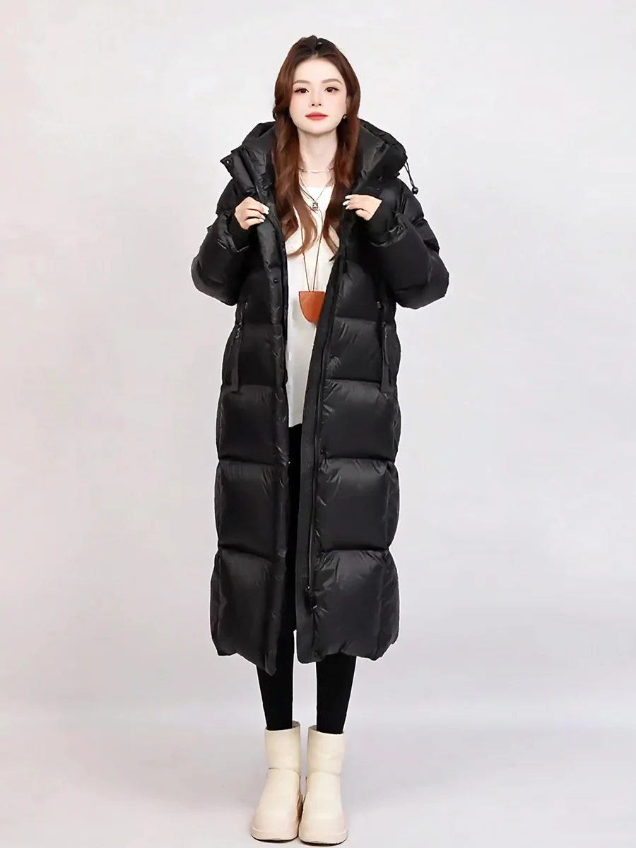 Новинка зимы: Женское длинное белое пуховое пальто с молнией, ультратеплое, для повседневной носки, в стиле кэжуал
Новинка зимы: Женское длинное белое пуховое пальто с молнией, ультратеплое, для повседневной носки, в стиле кэжуал