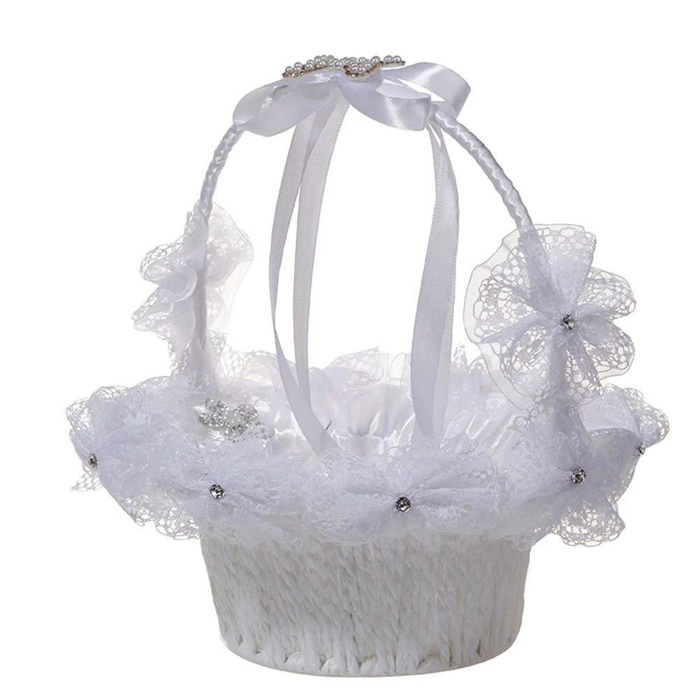 Flower Girl Bowknot Crystal Wedding Baskets Romantic Atmosphere Wedding Baskets Banquet Special Events Storage
Flower Girl Bowknot Crystal Wedding Baskets Romantic Atmosphere Wedding Baskets Banquet Special Events Storage