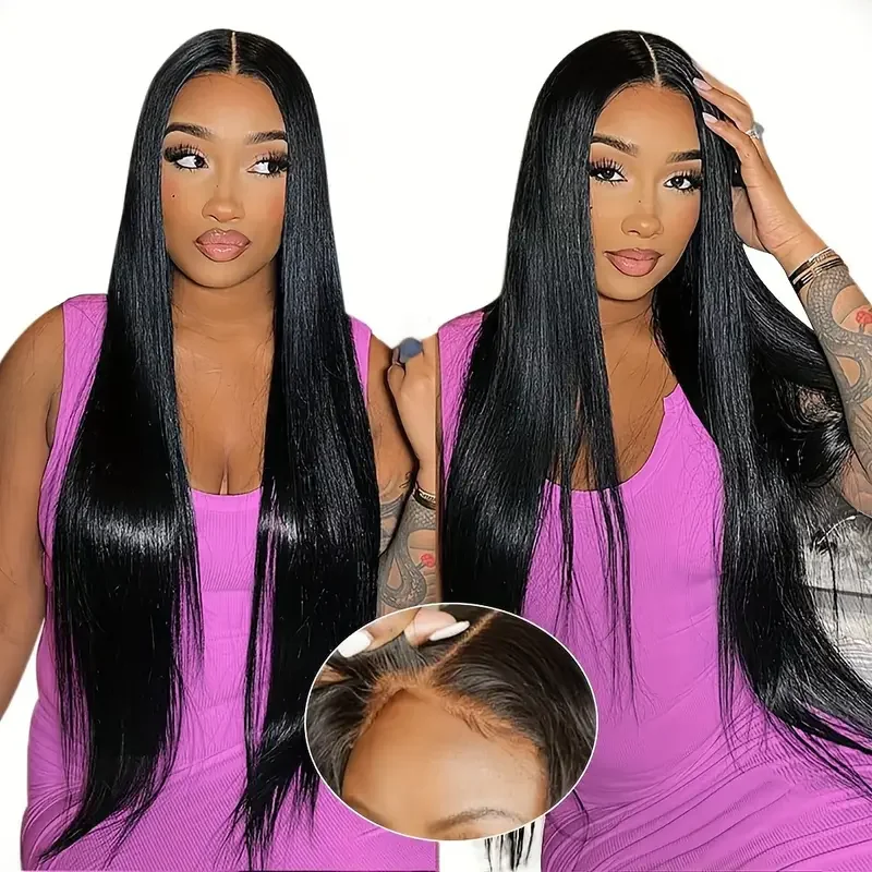 4x4 Glueless Human Hair Wig Straight Lace Closure Human Hair Wigs Ready to Wear Natural Black Color 200%
4x4 Glueless Human Hair Wig Straight Lace Closure Human Hair Wigs Ready to Wear Natural Black Color 200%