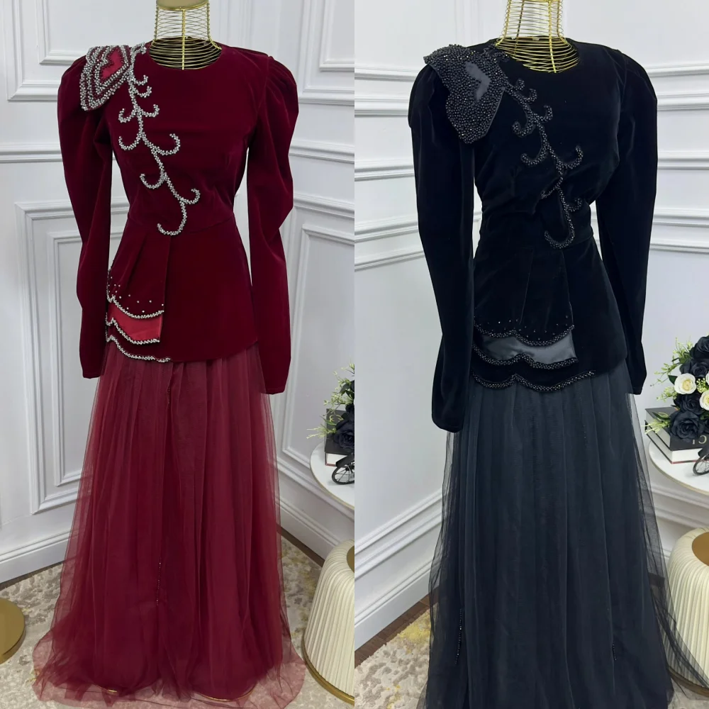 Customized Exquisite Velour Sequined Pattern A-line Jewel Long Dresses Bespoke Occasion Dresses Simple
Customized Exquisite Velour Sequined Pattern A-line Jewel Long Dresses Bespoke Occasion Dresses Simple