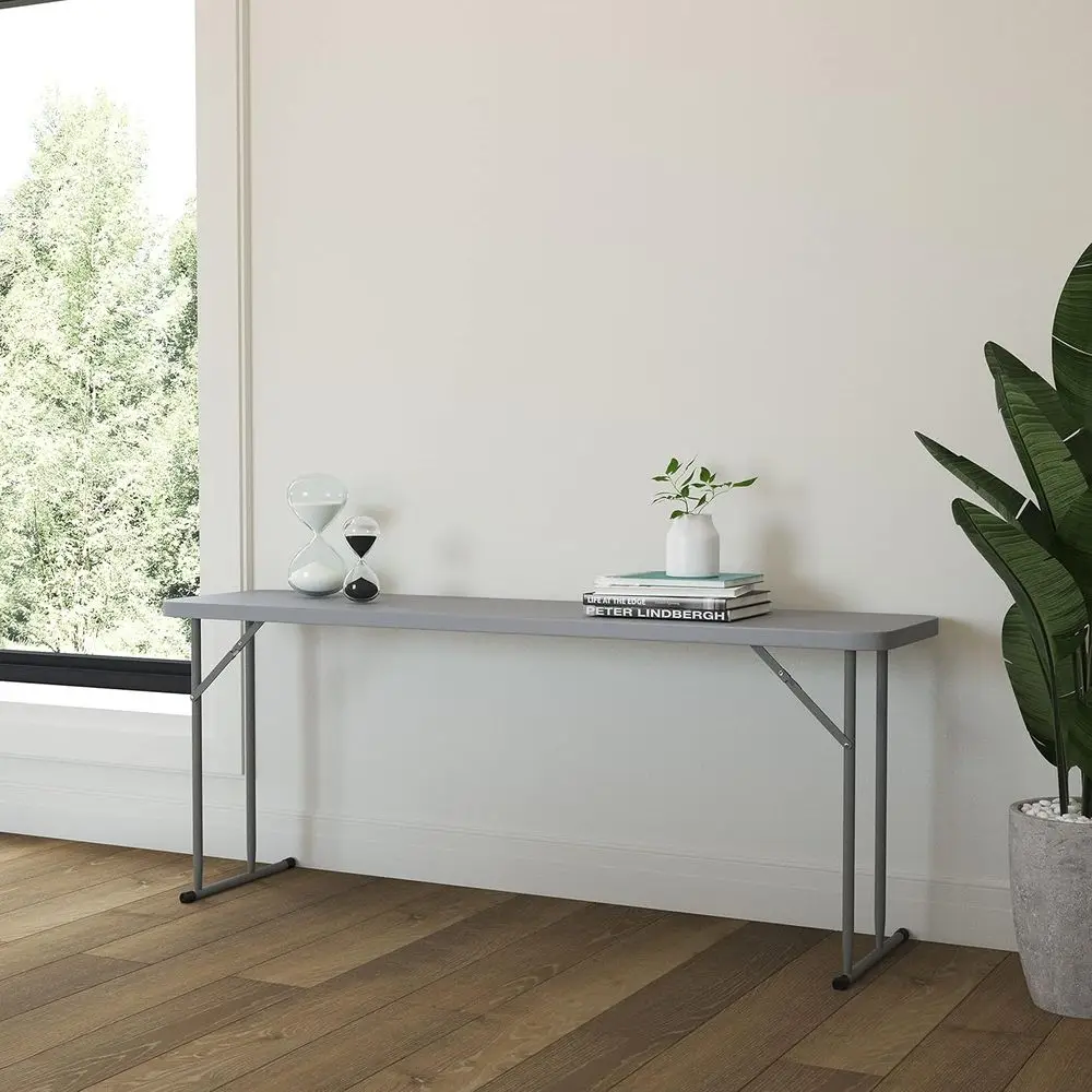 6-Foot White Plastic Folding Table for Indoor/Outdoor Events
6-Foot White Plastic Folding Table for Indoor/Outdoor Events