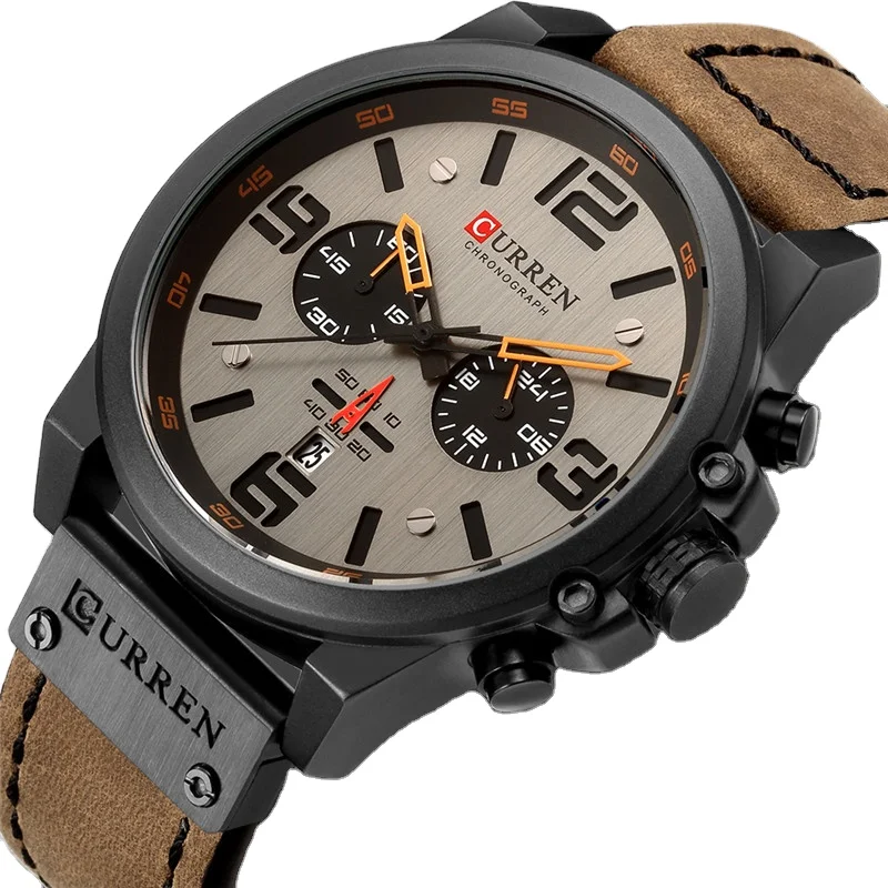 Top Brand Auto Date Multifunctional Mens Watches Men Sport chronograph function Wristwatch Leather Quartz Watch
Top Brand Auto Date Multifunctional Mens Watches Men Sport chronograph function Wristwatch Leather Quartz Watch