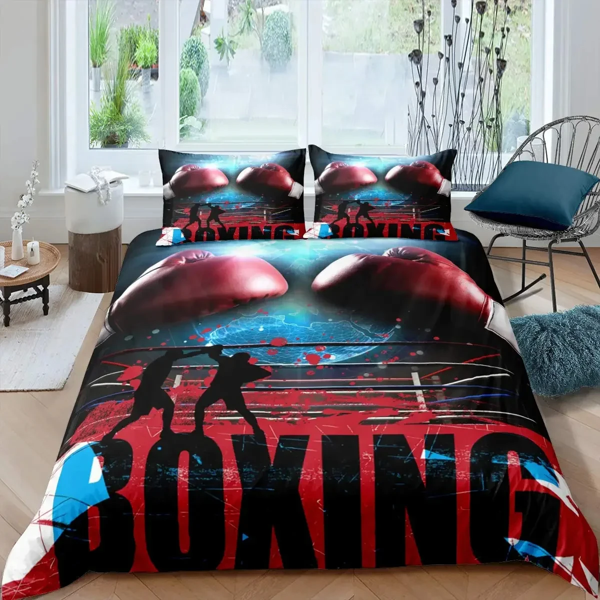 Boxing Duvet Cover Set Sports Games Theme Twin Bedding Set Microfiber Boxing Gloves Athlete Silhouette Queen King Quilt Cover
Boxing Duvet Cover Set Sports Games Theme Twin Bedding Set Microfiber Boxing Gloves Athlete Silhouette Queen King Quilt Cover