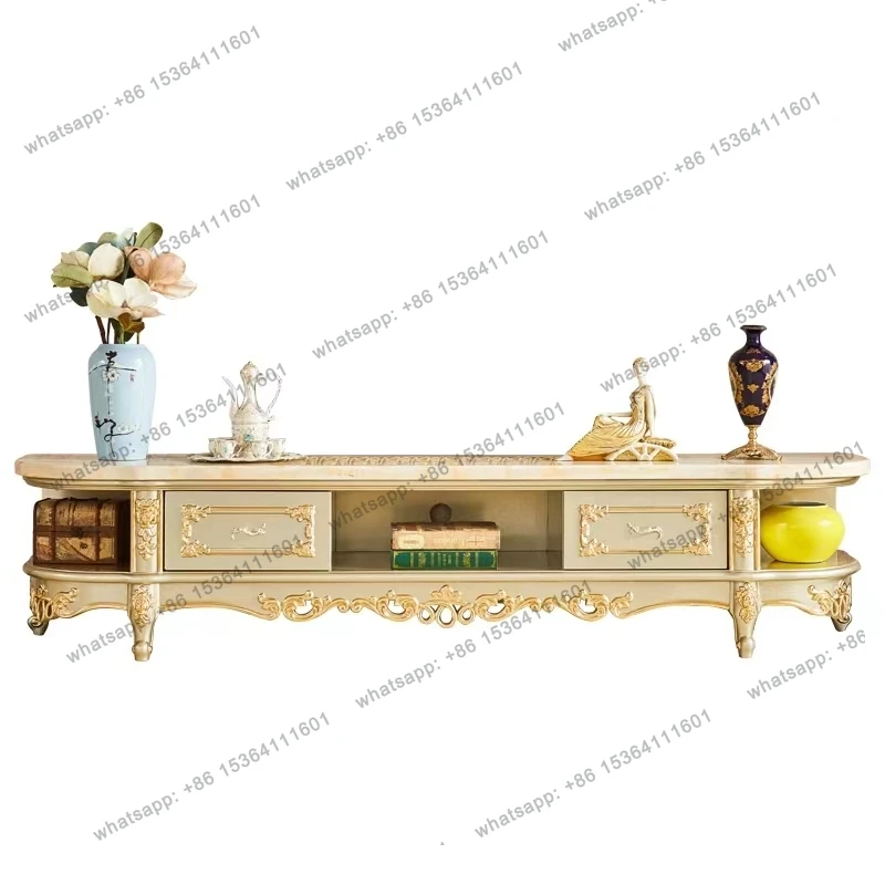 13European-Style Marble Top TV Cabinet Semi-Oval Champagne Gold Small Apartment Living Room Storage Floor Cabinet
13European-Style Marble Top TV Cabinet Semi-Oval Champagne Gold Small Apartment Living Room Storage Floor Cabinet
