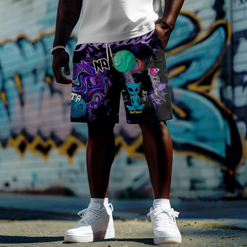 Summer men Large shorts Distorted Star print shorts Daily casual sports shorts pants
Summer men Large shorts Distorted Star print shorts Daily casual sports shorts pants