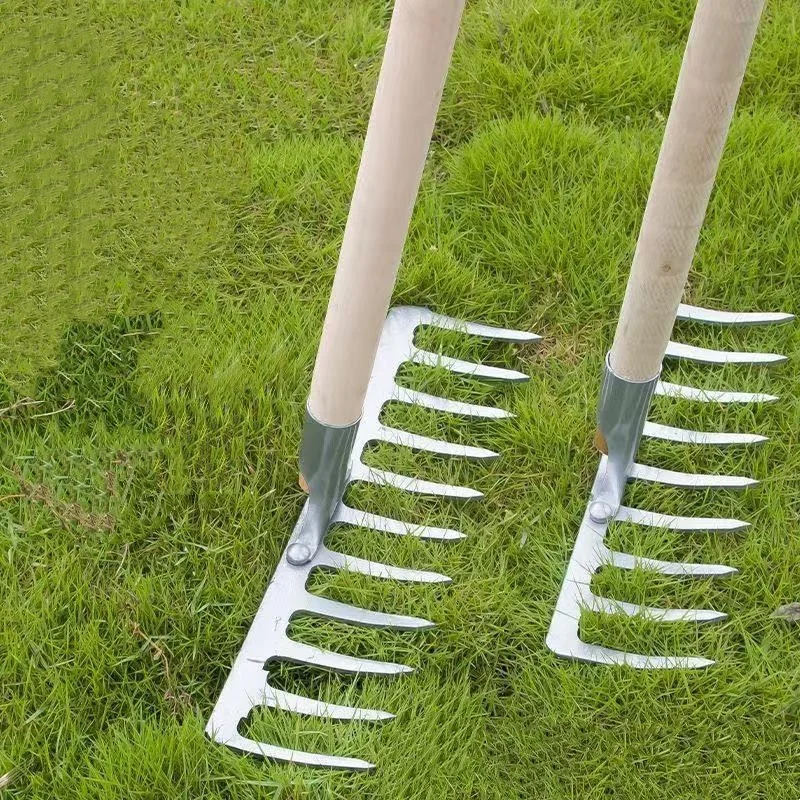 Thickened Agricultural Tool Nail Rake 5/7/11 Tine Tooth Rake Multi-Functional Manganese Steel Scraper Iron Rake For Farm Use
Thickened Agricultural Tool Nail Rake 5/7/11 Tine Tooth Rake Multi-Functional Manganese Steel Scraper Iron Rake For Farm Use