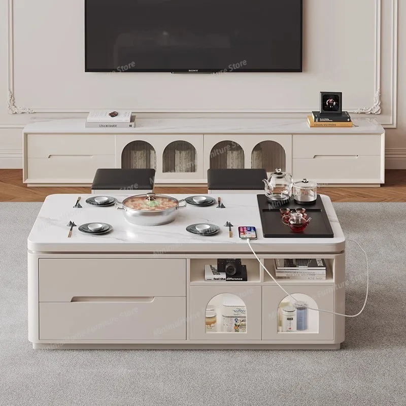 Coffee table rock slab cream modern simple combination household advanced living room solid wood fire boiler integrated TV cabin
Coffee table rock slab cream modern simple combination household advanced living room solid wood fire boiler integrated TV cabin