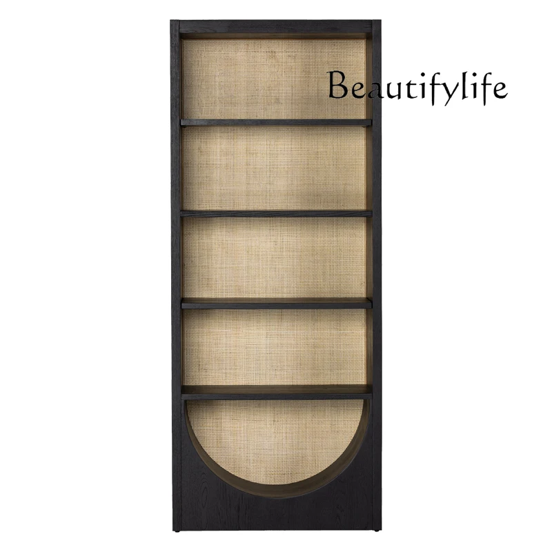 Wabi Sandy Wind Solid Wood Bookshelf Multi-layer Living Room Storage Magazine Shelf Study Storage Shelf Black
Wabi Sandy Wind Solid Wood Bookshelf Multi-layer Living Room Storage Magazine Shelf Study Storage Shelf Black